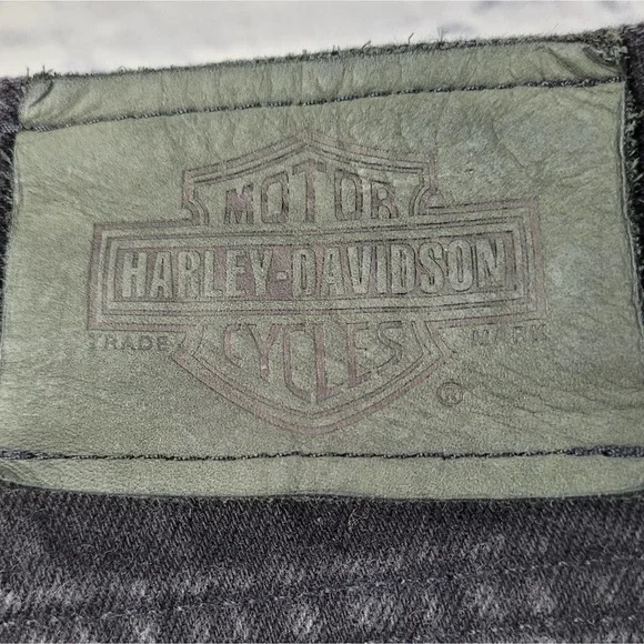 Harley Davidson Black 100% Cotton Bootcut Jeans size 4 Long - Picture 8 of 16